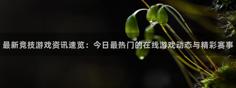 蓝冠娱乐4招商：最新竞技游戏资讯速览：今日最热门的在线游戏动